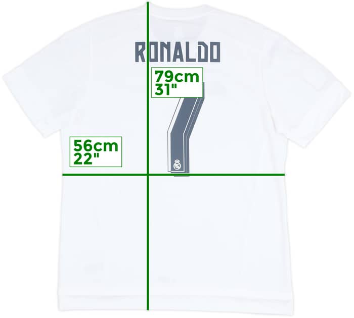 Camiseta de local del Real Madrid 2015-16 Ronaldo #7 - 8/10 - (XL)