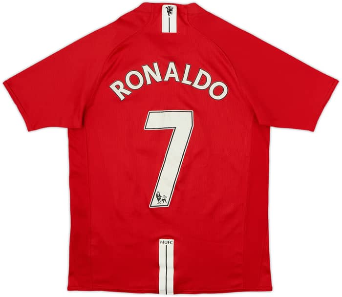 2007-09 Manchester United Home Shirt Ronaldo #7 - 6/10 - (XL.Boys)