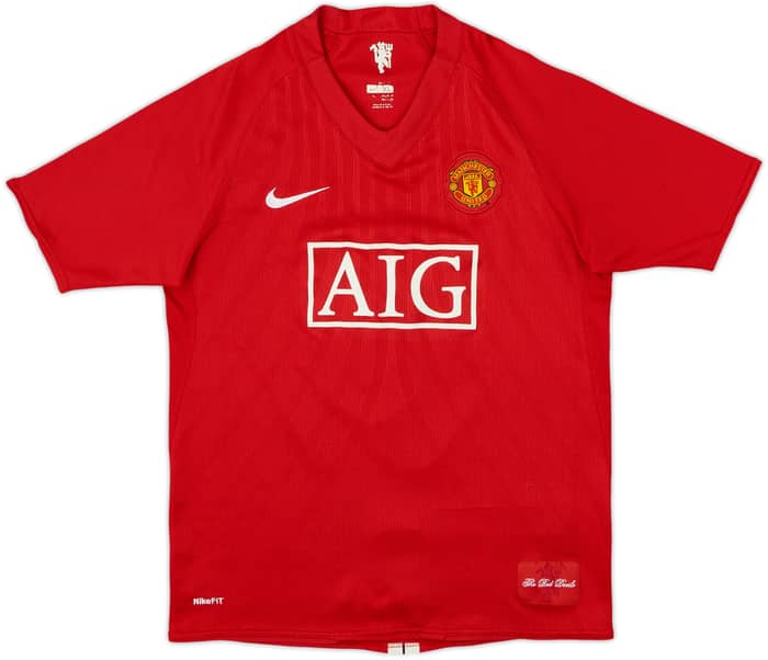 2007-09 Manchester United Home Shirt Ronaldo #7 - 6/10 - (XL.Boys)