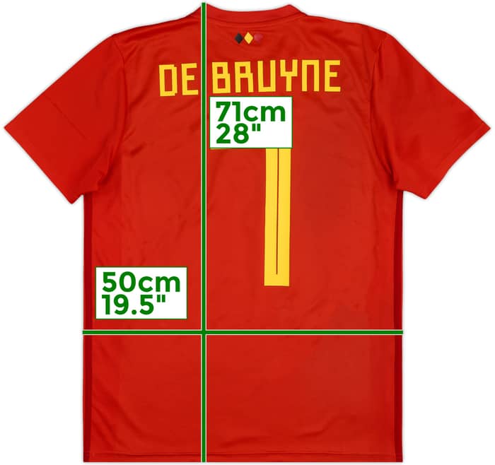 2018-19 Belgium Home Shirt De Bruyne #7 - 6/10 - (M)
