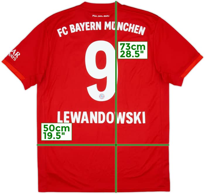 2019-20 Bayern Munich Home Shirt Lewandowski #9 - 9/10 - (M)