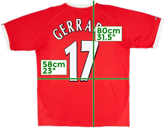 2001-03 Liverpool CL Shirt Gerrard #17 - 6/10 - (L)