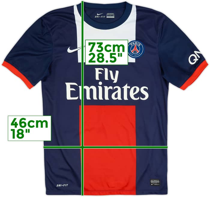 2013-14 Paris Saint-Germain Home Shirt Beckham #32 - 8/10 - (S)
