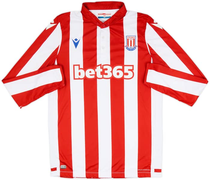 2019-20 Stoke City Home L/S Shirt Brown #10 - 8/10 - (XL)