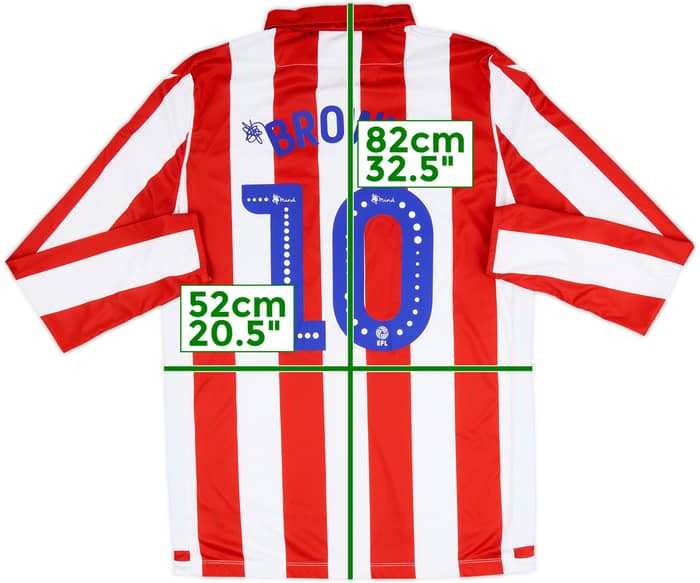 2019-20 Stoke City Home L/S Shirt Brown #10 - 8/10 - (XL)