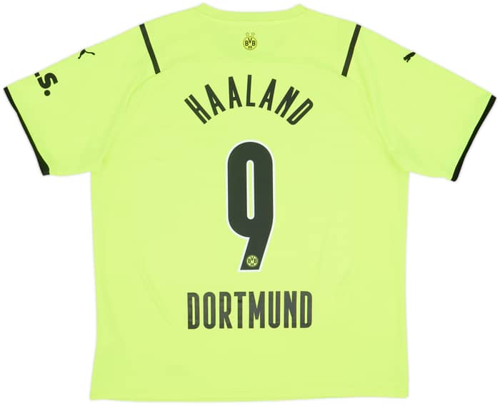 2021-22 Borussia Dortmund European Home Shirt Haaland #9 - 8/10 - (XL)