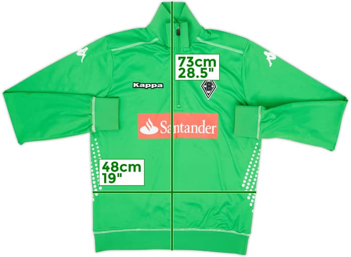 2016-17 Borussia Monchengladbach Kappa 1/4 Zip Drill Top - 8/10 - (S)