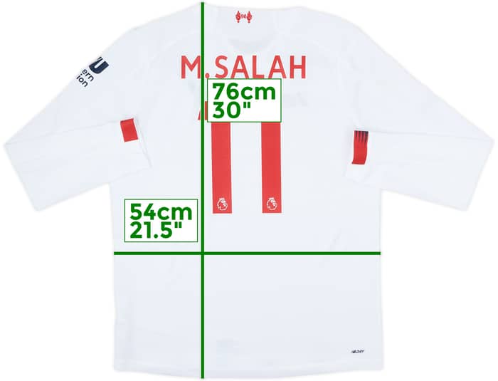 2019-20 Liverpool Away L/S Shirt M.Salah #11 - 10/10 - (L)