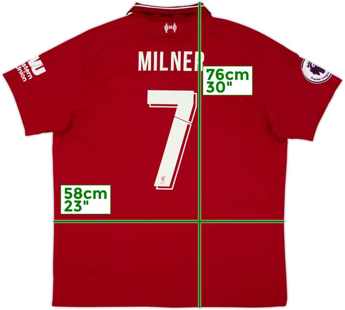 2018-19 Liverpool Home Shirt Milner #7 - 6/10 - (XL)