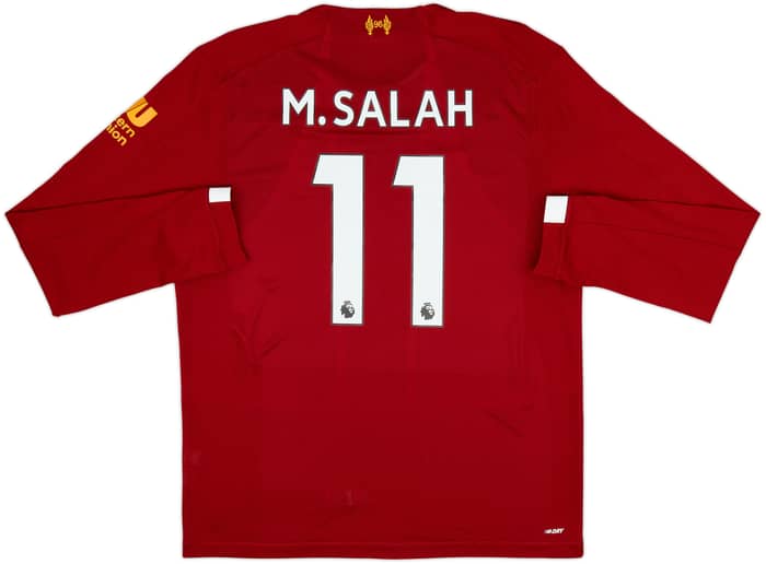 2019-20 Liverpool Home L/S Shirt M.Salah #11 - 9/10 - (L)