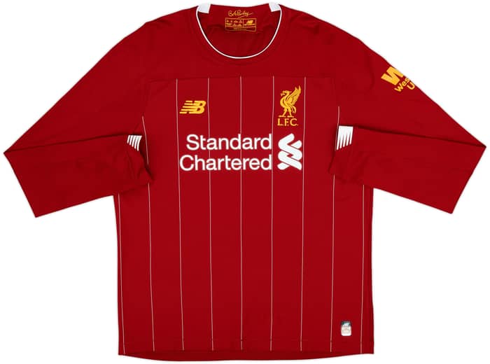 2019-20 Liverpool Home L/S Shirt M.Salah #11 - 9/10 - (L)