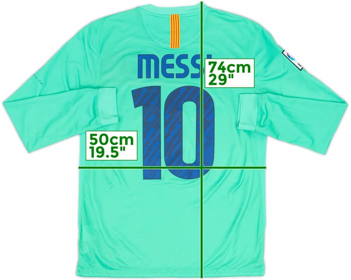 2010-11 Barcelona Away L/S Shirt Messi #10 - 8/10 - (M)