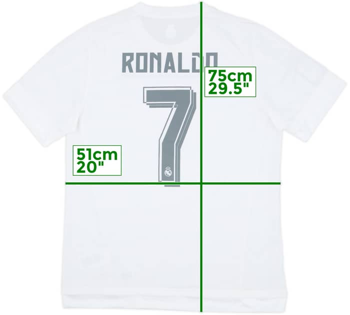 2015-16 Real Madrid Home Shirt Ronaldo #7 - 7/10 - (L)
