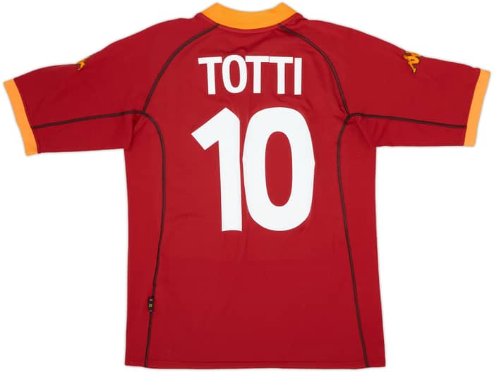 2001-02 Roma Home Shirt Totti #10 - 8/10 - (XL)