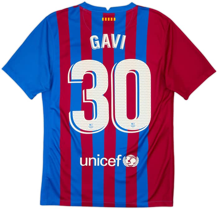 2021-22 Barcelona Home Shirt Gavi #30 - 8/10 - (S)