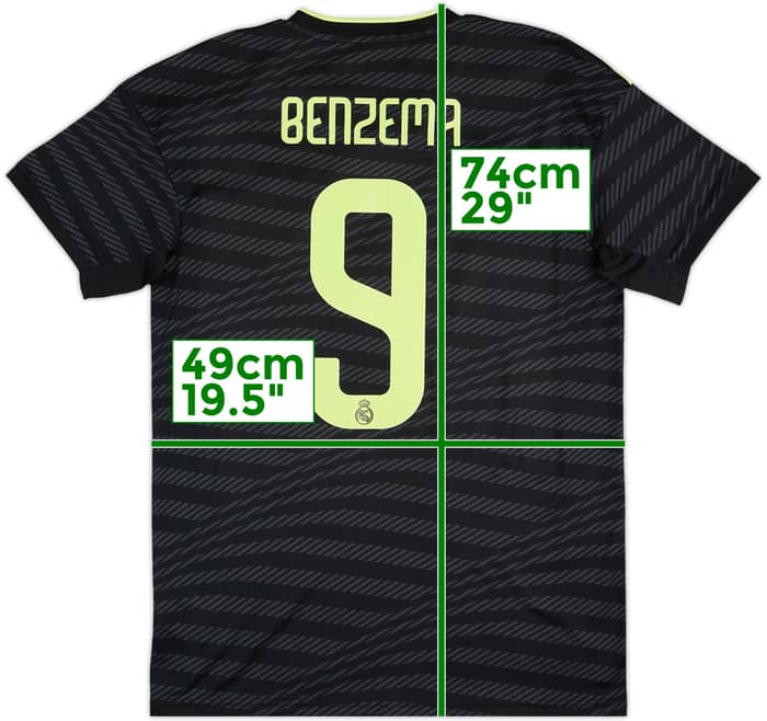 2022-23 Real Madrid Third Shirt Benzema #9 - 10/10 - (M)