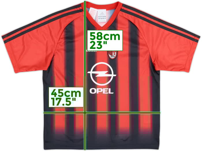 Camiseta de local del AC Milan 2004-05 - 10/10 - (Niños M)