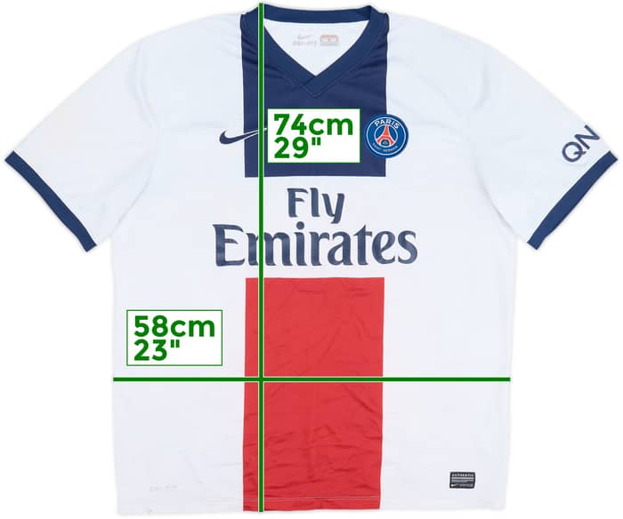 Camiseta de visitante del Paris Saint-Germain 2013-14 - 4/10 - (XL)