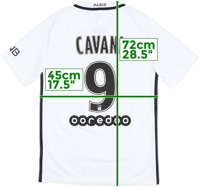 Camiseta de la tercera equipación del Paris Saint-Germain 2016-17 Cavani #9 - 9/10 - (S)