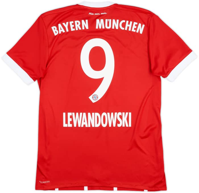 2017-18 Bayern Munich Home Shirt Lewandowski #9 - 8/10 - (XS)