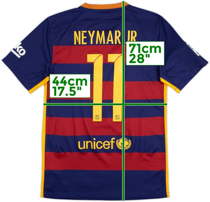 2015-16 Barcelona Home Shirt Neymar Jr #11 - 6/10 - (S)