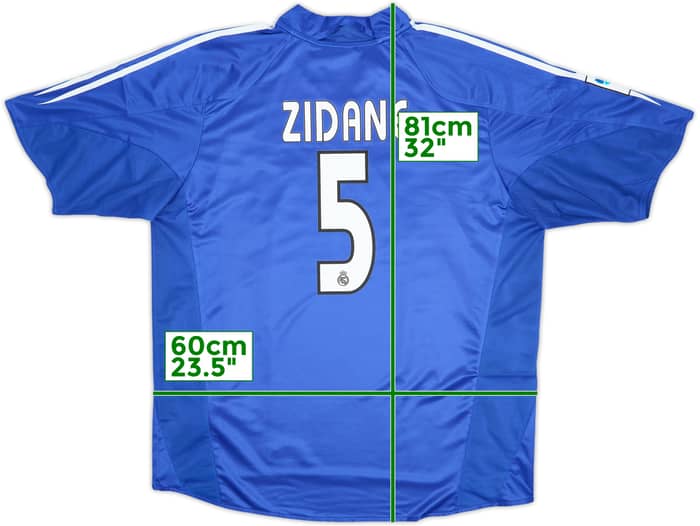 2004-05 Real Madrid Third Shirt Zidane #5 (XL)