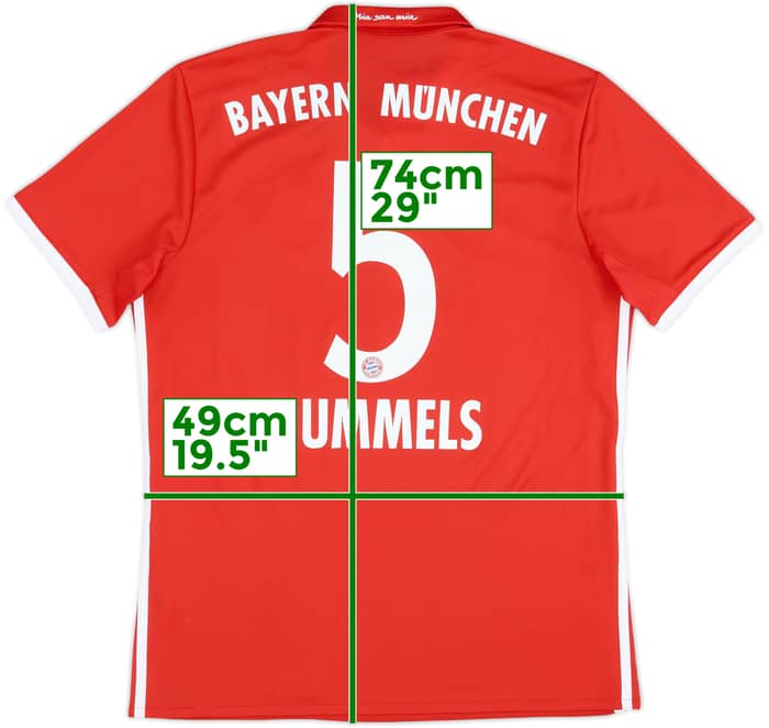 2016-17 Bayern Munich Home Shirt Hummels #5 - 10/10 - (M)