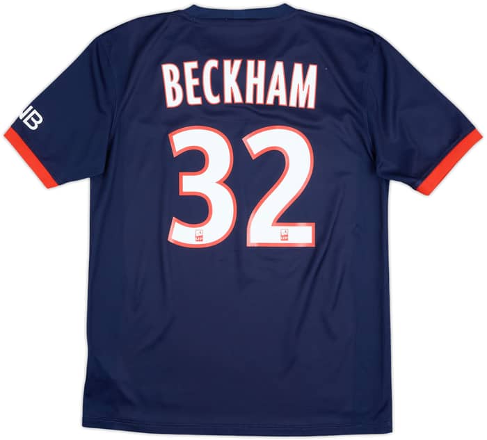 2013-14 Paris Saint-Germain Home Shirt Beckham #32 - 7/10 - (M)