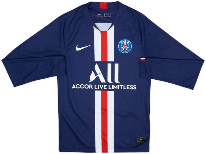 2019-20 Paris Saint-Germain Home L/S Shirt Mbappe #7 - 9/10 - (XS)