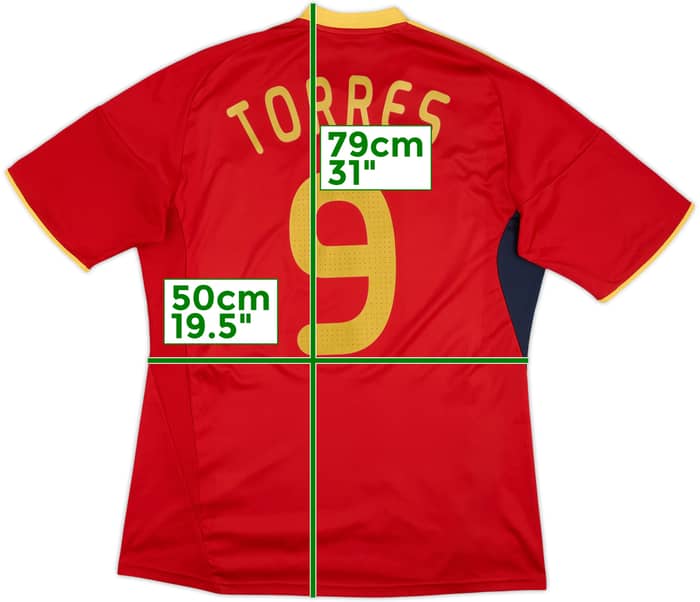 2009 Spain Home Shirt Torres #9 - 10/10 - (L)