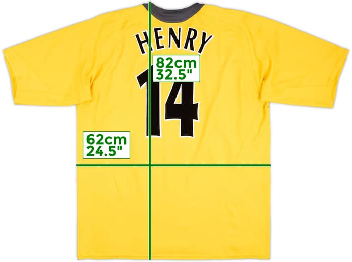 Camiseta de visitante del Arsenal 2005-06 Henry #14 - 6/10 - (XXL)