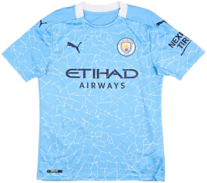 2020-21 Manchester City Home Shirt Kun Aguero #10 - 8/10 - (S)