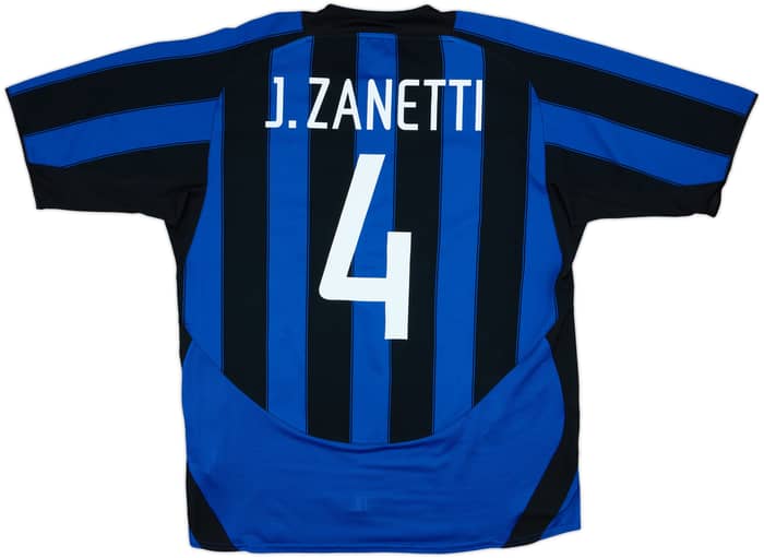 2003-04 Inter Milan Home Shirt J.Zanetti #4 - 8/10 - (L)