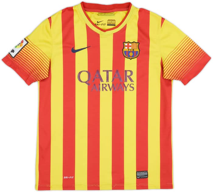 2013-15 Barcelona Away Shirt - 7/10 - (L.Boys)