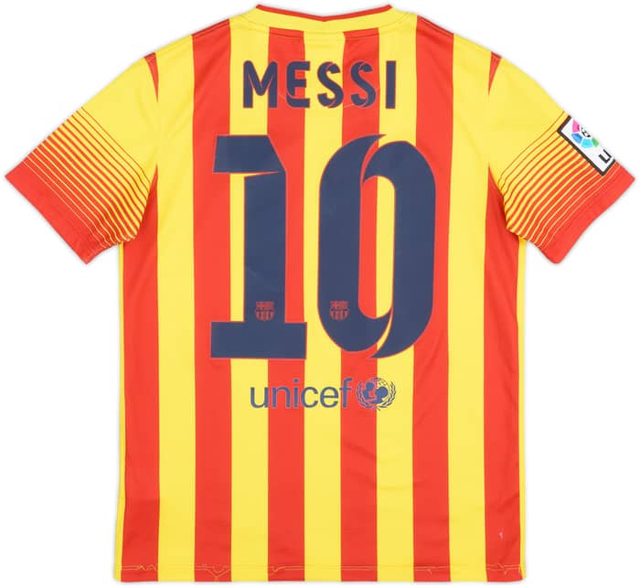 2013-15 Barcelona Away Shirt Messi #10 - 6/10 - (L.Boys)