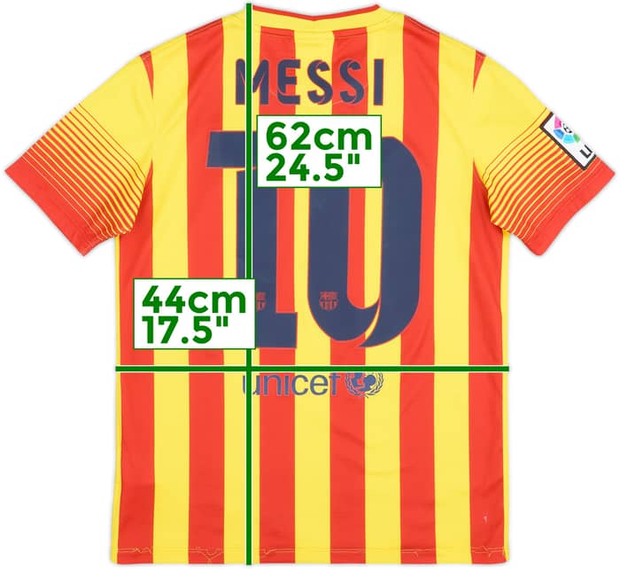 2013-15 Barcelona Away Shirt Messi #10 - 6/10 - (L.Boys)