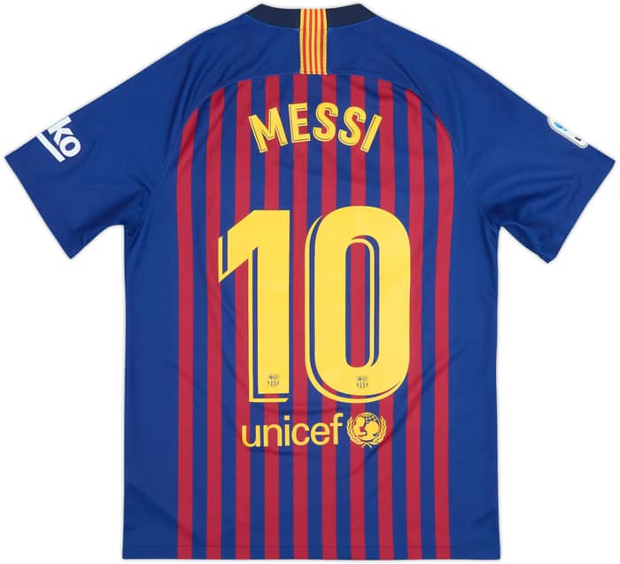 2018-19 Barcelona Home Shirt Messi #10 - 9/10 - (M)
