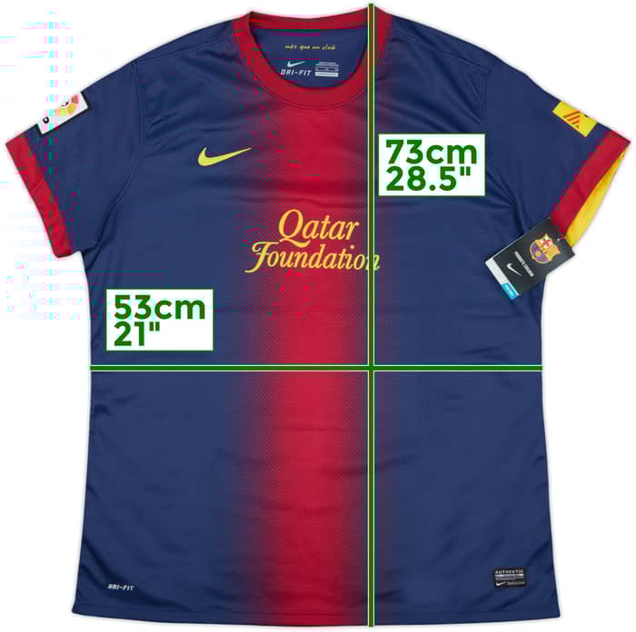 2012-13 Barcelona Home Shirt (Women's XL)