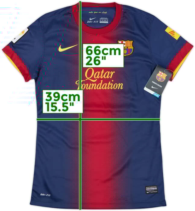 2012-13 Barcelona Home Shirt (Women's XS)