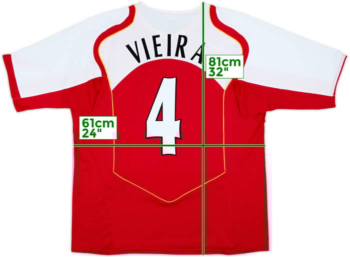 2004-05 Arsenal Home Shirt Vieira #4 - 10/10 - (XXL)