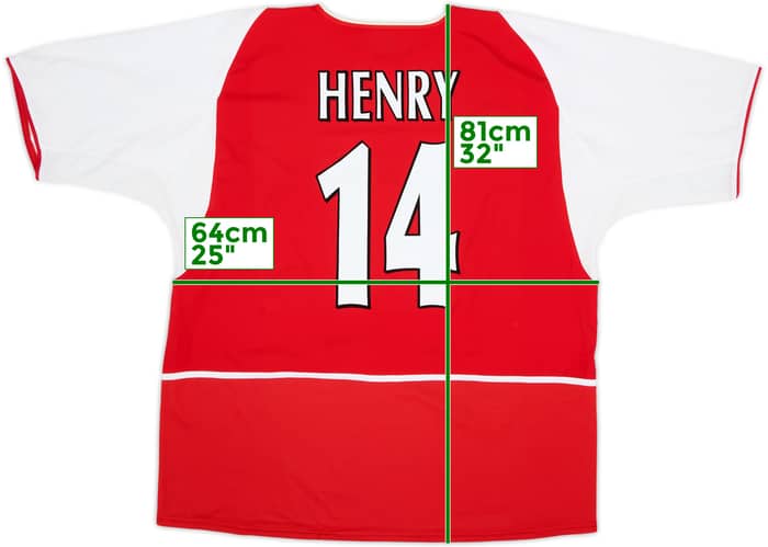 2002-04 Arsenal Home Shirt Henry #14 - 9/10 - (XXL)