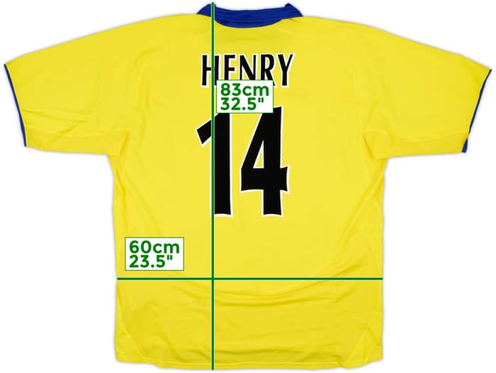 2003-05 Arsenal Away Shirt Henry #14 - 8/10 - (XXL)