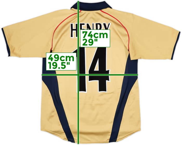 2001-02 Arsenal Away Shirt Henry #14 - 8/10 - (S)
