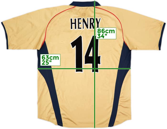 2001-02 Arsenal Away Shirt Henry #14 - 8/10 - (XXL)