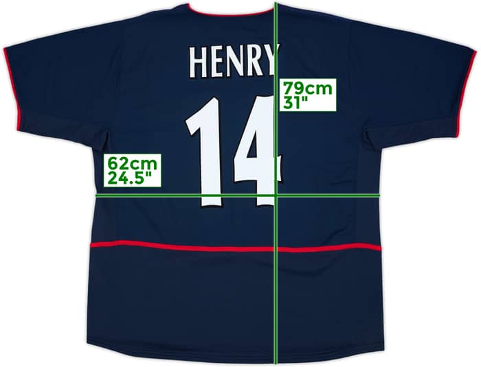 2002-04 Arsenal Away Shirt Henry #14 - 8/10 - (XXL)