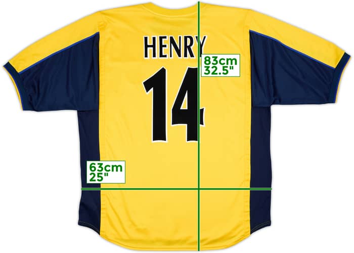 1999-01 Arsenal Away Shirt Henry #14 - 7/10 - (XXL)
