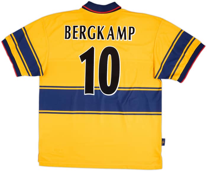 1997-99 Arsenal Away Shirt Bergkamp #10 - 9/10 - (XXL)