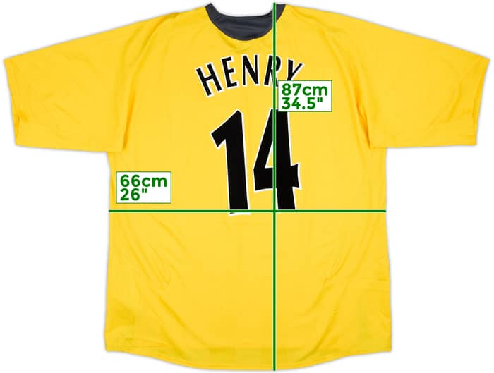 2005-06 Arsenal Away Shirt Henry #14 - 8/10 - (3XL)