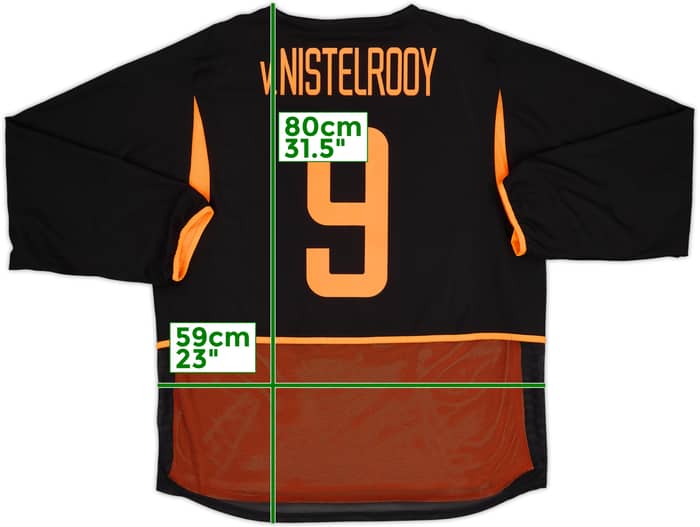 2002-04 Netherlands Player Issue Away L/S Shirt V.Nistelrooy #9 - 10/10 - (XL)