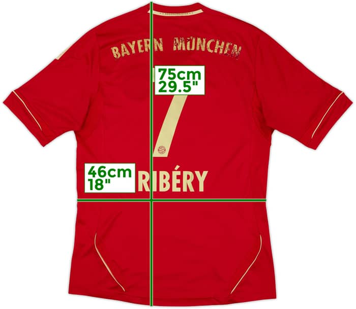 2011-13 Bayern Munich Home Shirt Ribery #7 - 5/10 - (M)